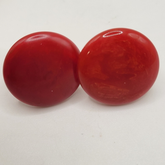 4 VTG Bakelite Earrings | Butterscotch, Cherry, Cocoa, Creamed Spinach | TESTED - Picture 8 of 11